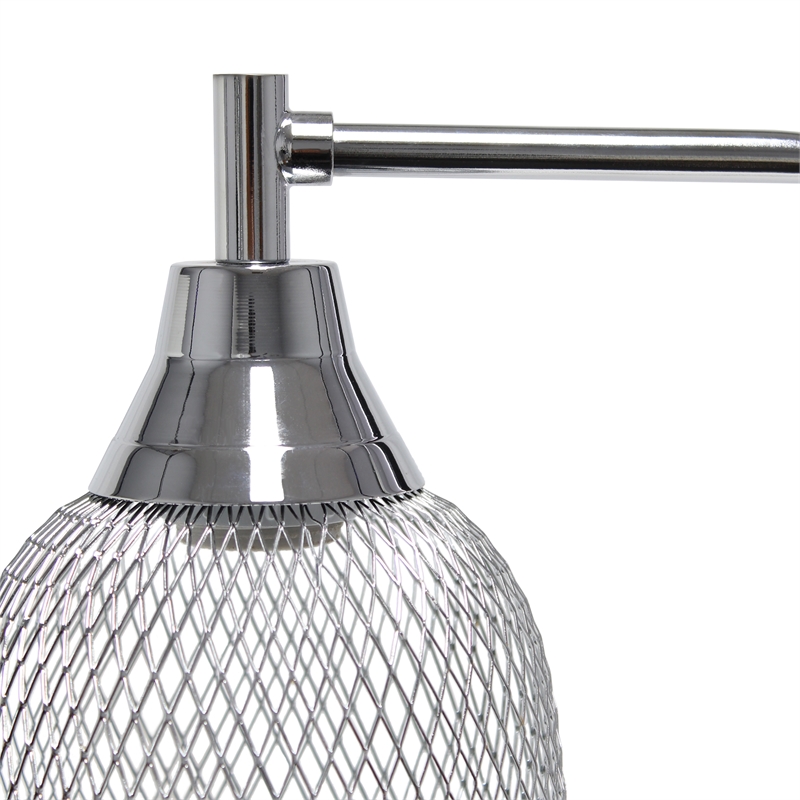 Elegant Designs Mesh Wire Desk Lamp Chrome