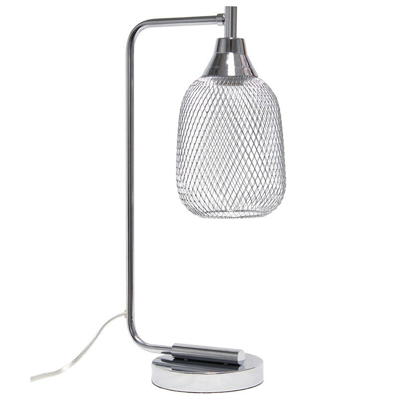 Elegant Designs Mesh Wire Desk Lamp Chrome