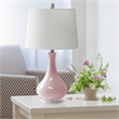 Elegant Designs Ceramic Tear Drop Shaped Table Lamp Rose Pink