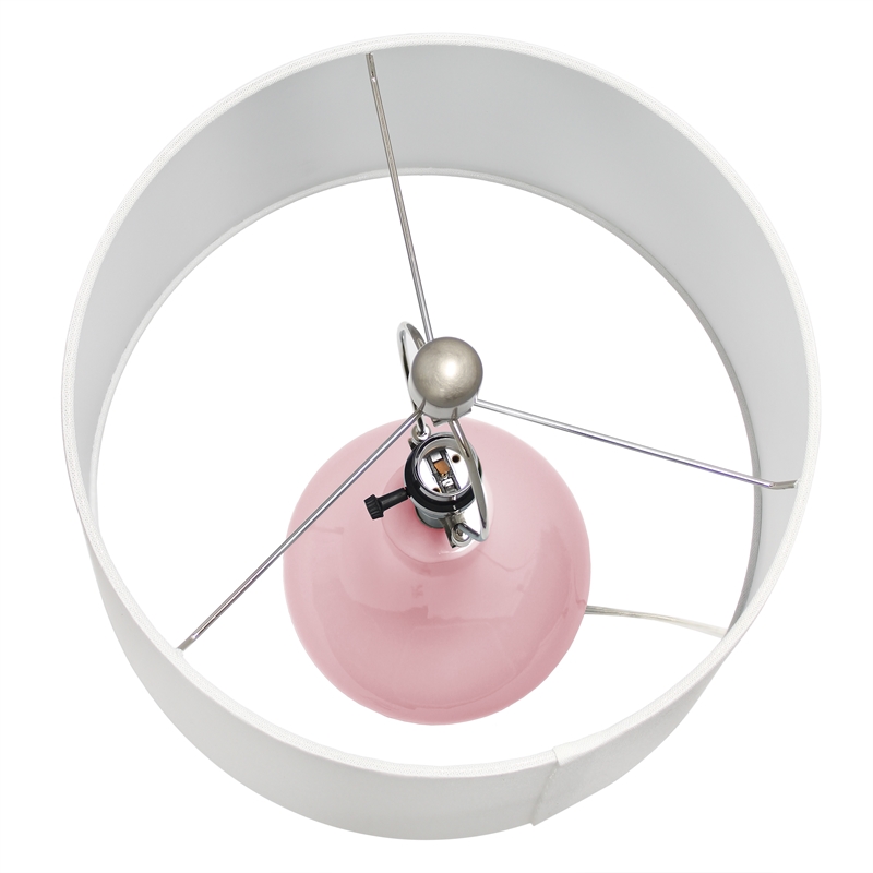 Elegant Designs Ceramic Tear Drop Shaped Table Lamp Rose Pink