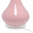 Elegant Designs Ceramic Tear Drop Shaped Table Lamp Rose Pink