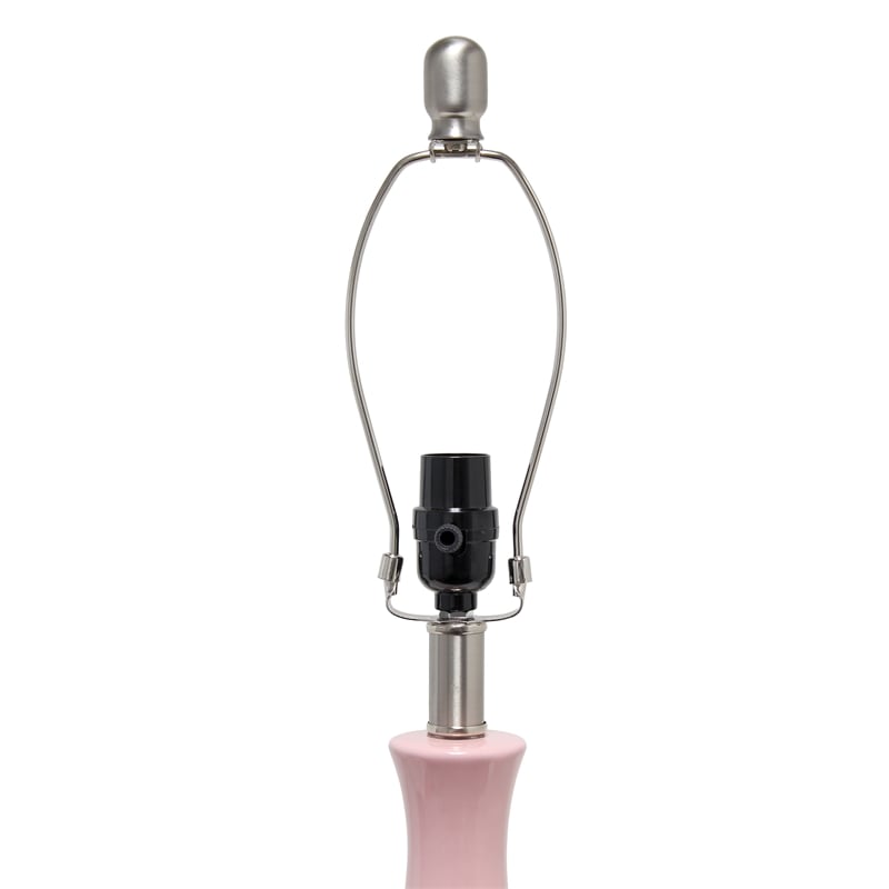 Elegant Designs Ceramic Tear Drop Shaped Table Lamp Rose Pink