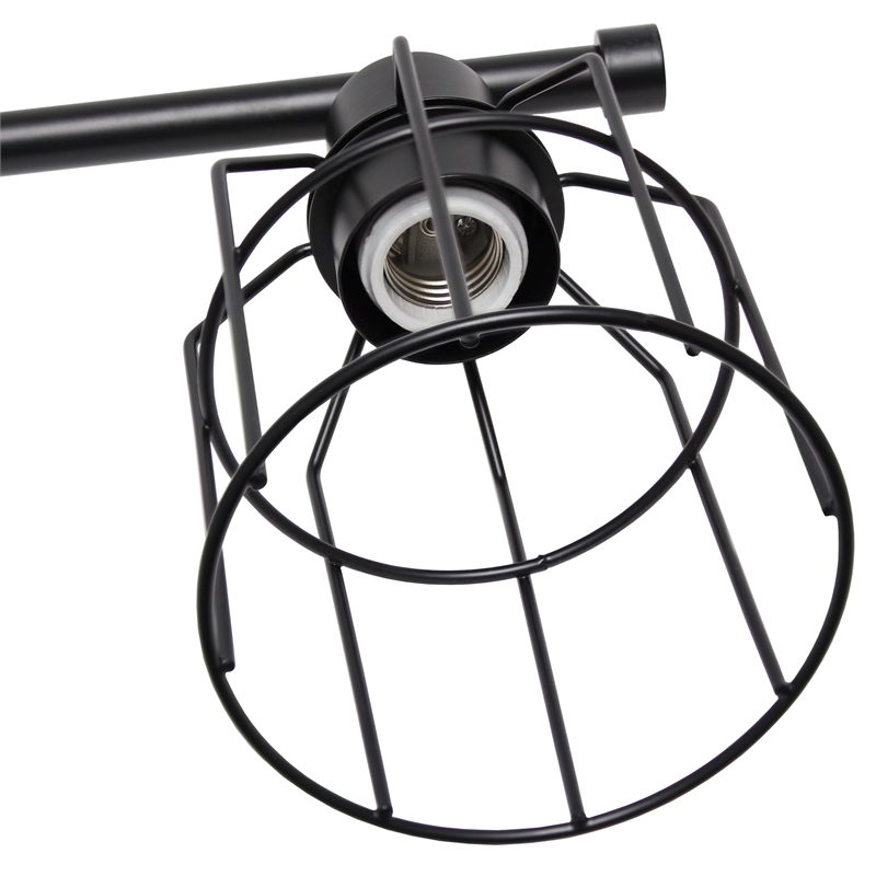 Elegant Designs 3 Light Cage Vanity Light Matte Black
