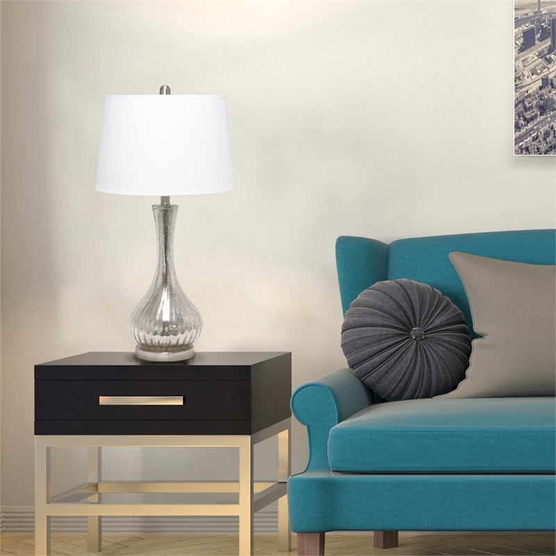 Elegant Designs Mercury Glass Vase Table Lamp