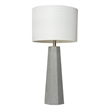 Elegant Designs Concrete Table Lamp with Fabric Shade