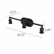 Elegant Designs 3 Light Edison Exposed Bulb Vanity Light Matte Black