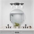 All the Rages Essentix 3-Light Metal Vanity Fixture with Opaque Shade in Black