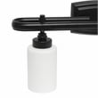 All the Rages Essentix 3-Light Metal Vanity Fixture with Opaque Shade in Black