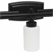 All the Rages Essentix 3-Light Metal Vanity Fixture with Opaque Shade in Black