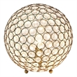 All the Rages Elipse Crystal & Metal Sphere Table Lamp in Antique Brass