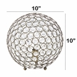 All the Rages Elipse Crystal & Metal Sphere Table Lamp in Antique Brass