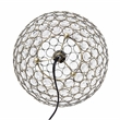 All the Rages Elipse Crystal & Metal Sphere Table Lamp in Antique Brass