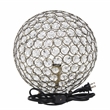 All the Rages Elipse Crystal & Metal Sphere Table Lamp in Antique Brass