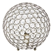 All the Rages Elipse Crystal & Metal Sphere Table Lamp in Antique Brass