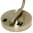 Simple Designs Industrial Iron Lantern Desk Lamp with USB - Antique Brass