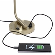 Simple Designs Industrial Iron Lantern Desk Lamp with USB - Antique Brass