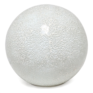 8&quot White Crystal Mosaic Patchwork Dome Table Lamp