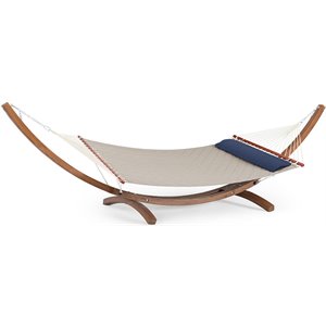 rst brands portofino comfort hammock set in beige and indigo