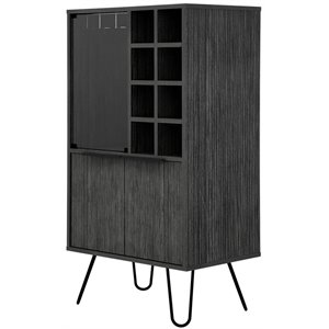 rst brands aster composite wood bar cabinet in smokey oak