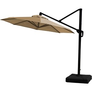 rst brands modular outdoor 10' round umbrella - heather beige
