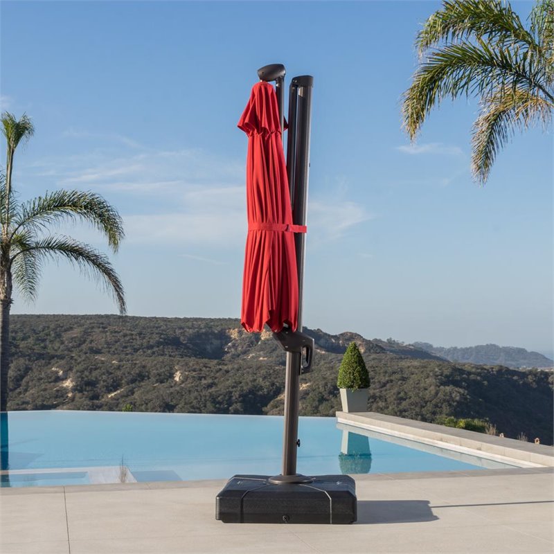 RST Brands Modular Outdoor 10' Round Umbrella - Sunset Red