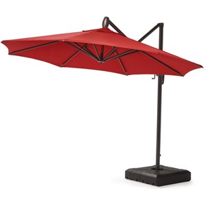 rst brands modular outdoor 10' round umbrella - sunset red