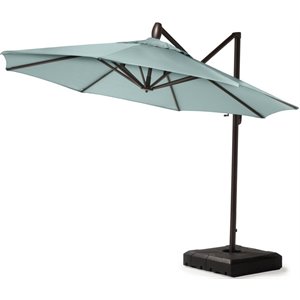 rst brands modular outdoor 10' round umbrella - spa blue