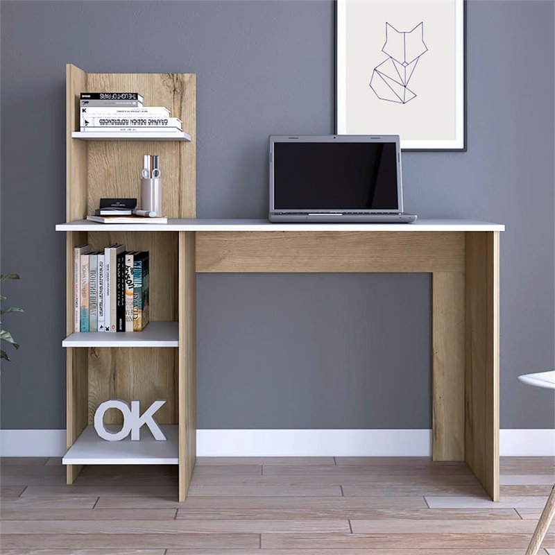 light oak veneer desk