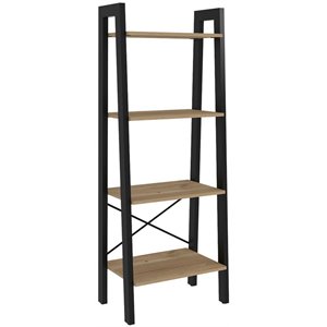 rst brands emery ladder-style wood bookcase in natural
