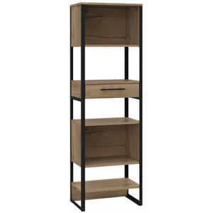 rst brands emery composite wood slim bookcase in natural