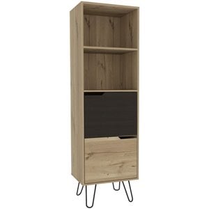 rst brands aster composite wood slim bookcase in natural