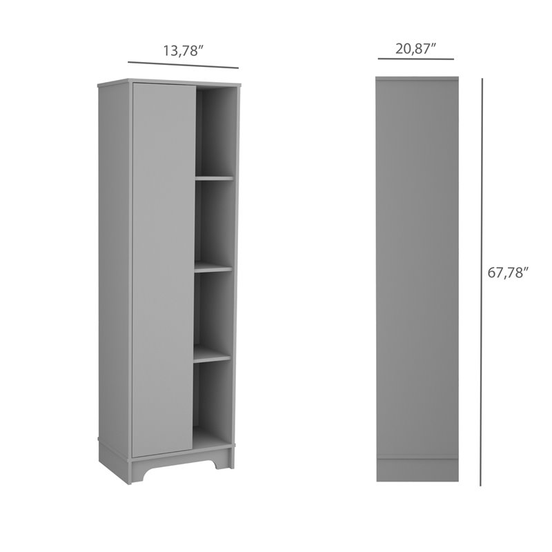 RST Brands Tridell Contemporary MDF Veneer Bathroom Cabinet in Gray