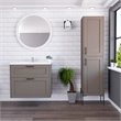 RST Brands Svedin Contemporary MDF Veneer Tall Bathroom Cabinet in Taupe Brown