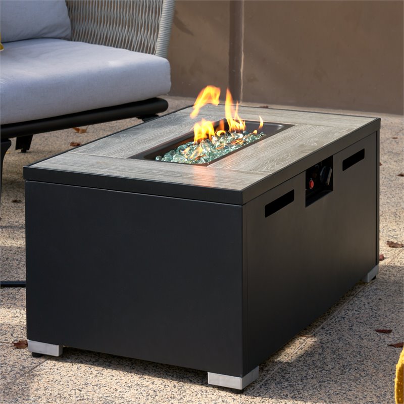 cheyenne 32x20 fire table in black by sego lily