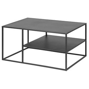 rst brands kamas powder-coated steel coffee table with storage in black