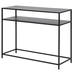 rst brands kamas powder-coated steel console table in matte black