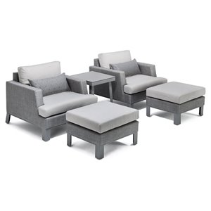 rst brands portofino sling 5-piece outdoor club chair set in space gray