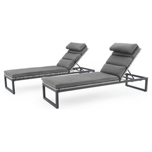 rst brands milo 2-piece aluminum outdoor lounges with cushion