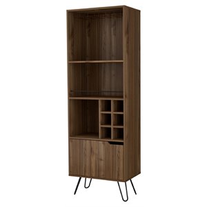 rst brands aster laminate composite wood high bar cabinet in mahogany