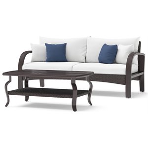 rst brands barcelo wicker and fabric sofa and coffee table