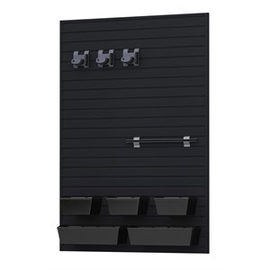 rst brands flow wall 10 pc plastic basic utility storage set in black