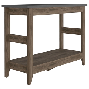 rst brands paulson engineered wood rustic console table onyx top