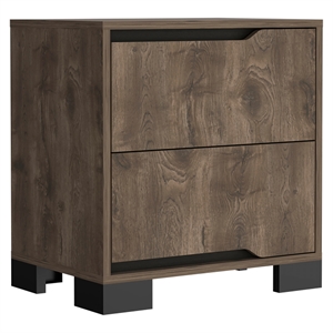 rst brands holbrook engineered wood modern nightstand - rich oak