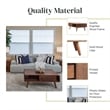 NPD Furniture Wilson Wood Slat Coffee Table in Brown/Walnut
