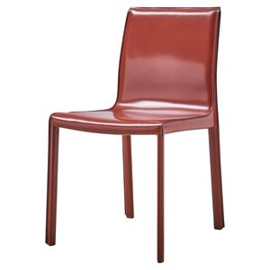 New Pacific Direct Gervin 18.5&quot Recycle Leather Chair in Red (Set of 2)