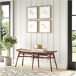 NPD Furniture Beyla Rattan Bench with Curving Seat in Marble Brown
