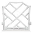 NPD Furniture Kara Fabric and Rattan Dining Side Arm Chair in White