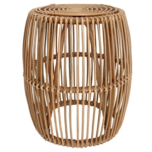 New Pacific Direct Keegan 20.5&quot Round Rattan End Table in Natural/Honey