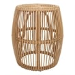 NPD Furniture Keegan 20.5&quot Round Rattan End Table in Natural/Honey