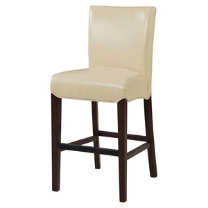New Pacific Direct Milton 26.5&quot Bonded Leather Counter Stool in Cream